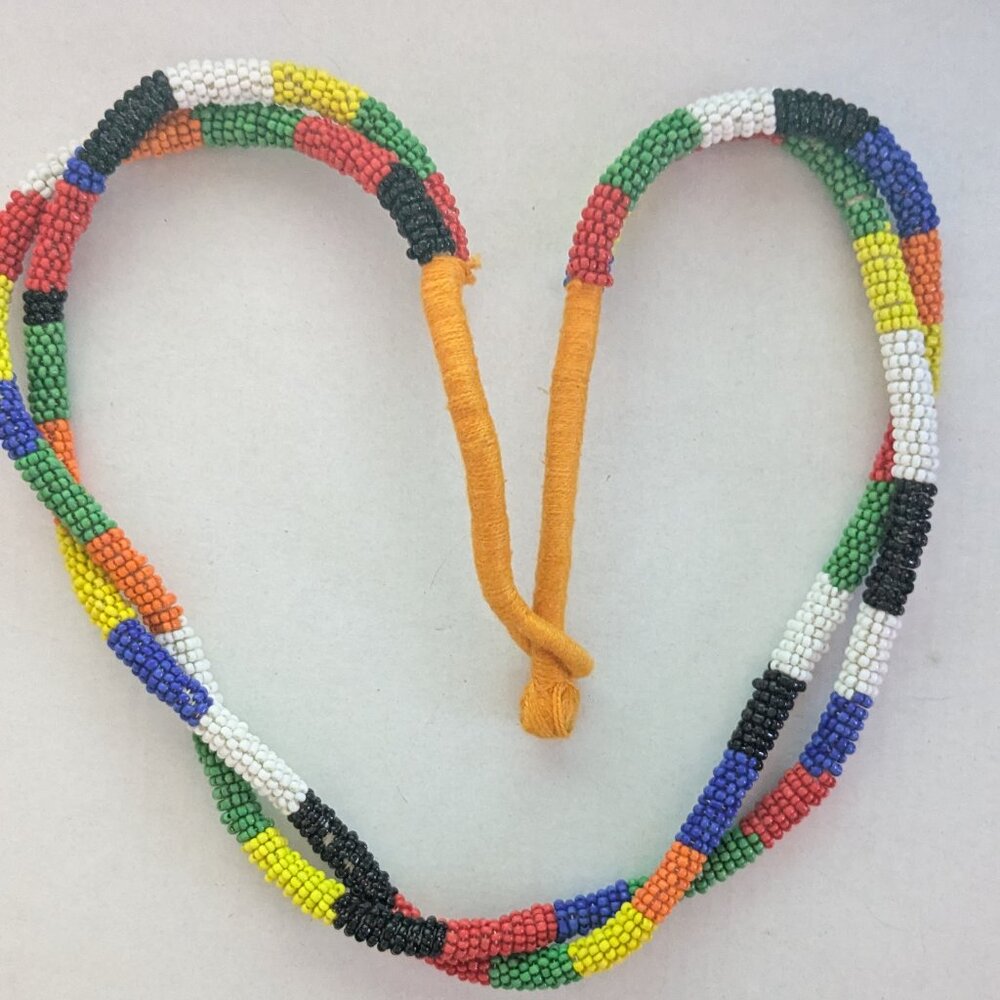 Artisan Ethnic Tribal African Zulu Beaded Necklace